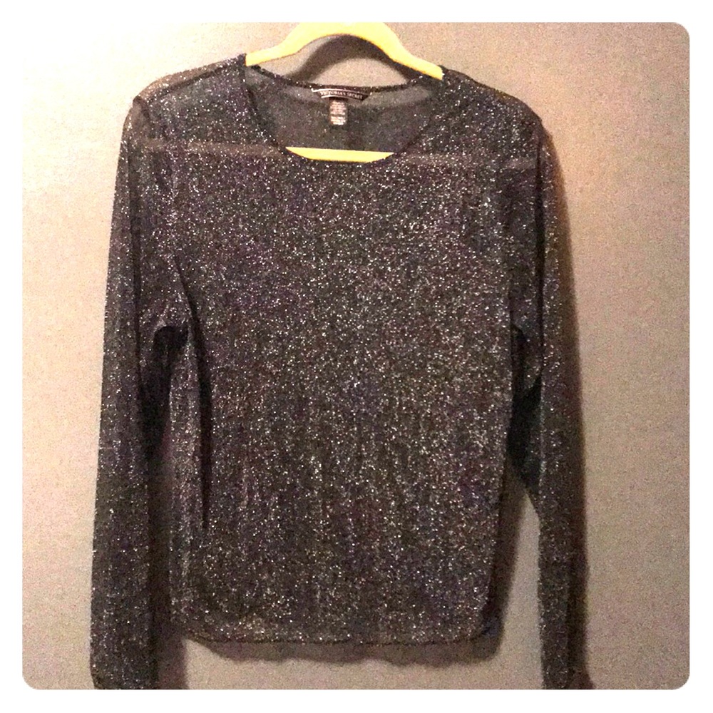 Victoria’s Secret sheer shimmer top. 😎